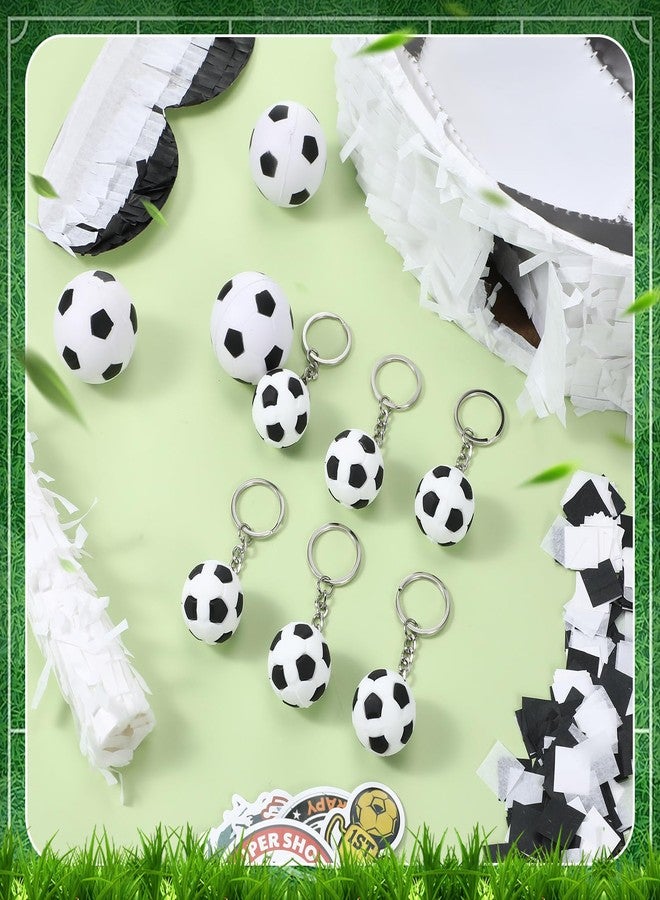 Ecation 1 Ball Piñata Set with Blindfold, Baton and Paper Scrap, Stickers, Keychains, Bracelets, Mini Balls for Birthday Decoration Sport Themed Party Supplies(Soccer) - Image 5